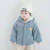 Roupa Exterior para Bebê Outono e Inverno Roupas Quentes de Lã para Crianças Pequenas Meninos e Meninas de Um Ano Roupas de Inverno Tops para Bebê