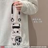 Pintura de Textura Muñeco Panda Adecuado para Funda de Teléfono Apple 16 15Pm Porta Tarjetas Cordón 14 Silicona Anti-Caída iPhone 18