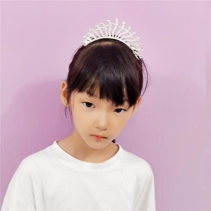 韩版儿童皇冠饰品影楼婚庆头饰水钻发梳发饰表演珍