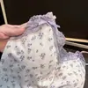 2026 Nuevo Estilo Deseo Puro Floral Chica Sexy Camisola Camisón con Almohadillas en el Pecho, Ajustado a la Cadera Encaje Corto con Abertura Ropa de Casa