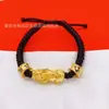 Novo Estilo Étnico Chinês Retrô Pulseira Trançada Pixiu da Sorte Pulseira com Contas de Transferência da Sorte de Seis Caracteres de Alta Qualidade Atacado