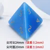 Piedra Ojo de Gato Azul Mineral Estéreo Multifacético Juego de Rol Dnd Piedra Preciosa Sintética Multifacética Dados Set de Dados para Trpg Digital Z01
