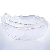Bol de ensalada martillado japonés Creativo Borde dorado plateado Transparente Simple Moderno Bol de vidrio Bol para ramen Bol para frutas