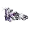 Anillo de mariposa de diamante morado transfronterizo, diseño personalizado moderno y exquisito, joyería de moda popular, accesorio para la mano de mujer