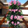 Gran Venta Procesamiento Mayoreo Colgante de Pared Violeta Flor Artificial Flor de Rosa Decoración Mercancía de Cola