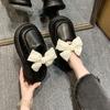 Zapatos Mary Jane con Lazo de Moda 2025 Otoño/Invierno Nuevos Zapatos Cerrados para Exteriores Zapatillas de Algodón Cálidas para Mujer