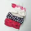 Diadema para Bebé Transfronteriza Juego de Tres Piezas Lazo Estampado Diadema para Bebé Lindo Elástico Set de Adornos para la Cabeza para Niñas