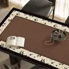 Jogo Americano de Jantar Retrô Francês, À Prova d'Água, À Prova de Óleo, Não Lavável, Toalha de Mesa Anti-Escaldante, Luxo Leve, Protetor de Mesa de Centro de Alta Qualidade