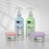 Botellas de aluminio de color natural de grado alimenticio y cosmético, latas de aluminio con pulverizador transparente, botellas de embalaje para crema para el cuidado del pelo de mascotas, hechas a medida según planos