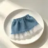 Ropa para muñeca gatita de piernas largas, ropa para muñeca KT, falda de mezclilla deshilachada de 10 cm, minifalda, falda corta, ropa para muñeca mini al por mayor