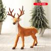 Natal veado pelúcia ornamentos casal cervo decorações decorações de natal cervo puxar carro janela cena layout