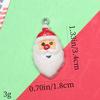 Resina de Natal pequeno pingente Papai Noel Decoração de árvore de Natal pequeno pingente Brinco DIY Colar Suprimento transfronteiriço