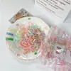 Gomas de Pelo de Goma Gruesas de Colores Coreanas Empacadas al por Mayor Alta Elasticidad No Daña el Cabello Bebé Desechables para Niños y Niñas