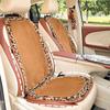 Almofada de Assento de Carro para Outono e Inverno, Pelúcia e Espessada para Aquecimento, Capa de Assento de Carro de Alta Qualidade com Decoração de Estampa de Leopardo para Uso Transfronteiriço
