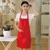 Delantal Publicitario Personalizado Estilo Coreano con Patrón de Logo Personalizado Tienda de Té con Leche de Cocina Ropa de Trabajo de Tela de Moda para Mujeres