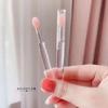 Pincel Labial Pequeno de Silicone Pincel de Maquiagem Multifuncional Pincel de Sombra Pincel de Batom Pincel de Maquiagem Portátil Pincel para Máscara Labial com Tampa