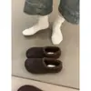 Todo Incluido Plus Terciopelo Cálido Invierno Nuevos Zapatos Birkenstock para Mujer Retro Slip-On Simples y Versátiles Zapatos de Algodón