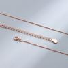 Collar de cadena lisa de plata esterlina S925 para clavícula para mujer, colgante sin oro amarillo fino, cadena universal retráctil, cadena desnuda, accesorios de plata