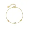 Pulsera de Plata de Ley S925 con Zirconia de Gota de Agua Geométrica para Mujer, Estilo Europeo y Americano, Lujo Ligero, Joyería Simple y Versátil, Disponible en Stock Transfronterizo