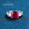 Anillo Sencillo Vintage de Plata de Ley S925 Esmeralda Zafiro Rubí para Mujer de Alto Sentido Joyería para Dama y Dama