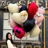 Globos de Papel de Aluminio Flotantes con Forma de Corazón y Lazo de Nuevo Estilo para Fiestas de Cumpleaños Infantiles, Decoraciones Fotográficas Románticas para Habitaciones de Boda