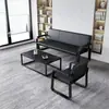 Conjunto de sofá e mesa de centro para alugar, sofá para área de espera de recepção, sofá de três lugares para convidados, sofá de escritório simples