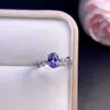 ¡Anillo de tanzanita natural, finamente elaborado con plata 925! La piedra principal es una tanzanita natural de 5*7 mm, admite pruebas