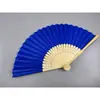 Precio: Abanico de Tela Multicolor Color Puro de 21 cm, Hueso de Bambú Tela de Seda, Invitación de Regalo de Boda, Abanico Beige