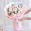 Buquê Artesanal Finalizado Melhor Amiga da Aniversariante Rosa de Lã Eterna Criativa Dia dos Namorados