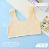 Roupa íntima de cor sólida para o período de desenvolvimento de alunas do ensino fundamental para meninas, Sutiã de algodão com alças largas anti-impacto, Camiseta regata pequena para meninas crianças
