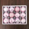 Atmosfera de Natal de Novo Produto Transfronteiriço 6cm Bolas com Glitter, Bolas Brilhantes, Bolas Foscas, Conjunto para Árvore de Natal, Decorações para Pendurar