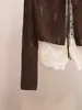Shenzhen Nanyou Roupa Feminina de Alto Padrão Primavera Nova Estilo Francês Estilo Garota Picante Com Recortes Slim-Fit Malha Falsa de Duas Peças para Mulheres