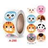 Set de Pegatinas Kawaii Lindas de Vinilo Impermeable Pegatinas de Animales de Dibujos Animados Tóxicos Imagen Recompensa para Niños Personalizable
