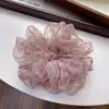Goma para el pelo de malla floral estilo pastoral francés para mujer, Accesorio para el pelo de principios de primavera, Súper Goma de pelo de hada, Sujetador grande para coleta, Adorno para el pelo