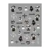 Redanco5D Estampado Ins Popular Pegatina para Uñas Halloween Calavera de la Muerte Calcomanía Estéreo para Uñas He1285