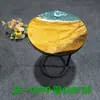 Nova Mesa Redonda Pequena para Varanda Estilo Chinês Mesa de Centro de Madeira Maciça Arte Criativa de Emenda com Resina Epóxi Mesa de Jantar Mesa para Chá com Leite Café Chá