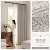 Cortinas de Chenilla con Borde de Encaje de Lujo Francés, Románticas para Habitación de Niña Dormitorio, Tela de Cortina de Oscurecimiento Alto de Shaoxing Keqiao