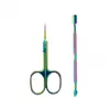 Tijeras para Cutícula Curvas Estilo Ruso de Segunda Generación, Tijeras para Piel Muerta Estilo Ruso, Empujador de Acero, Especializadas para Salones de Uñas, Tijeras para Cutícula Curvas Estilo Ruso, Tijeras para Uñas Puntiagudas