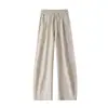 Transfronterizo 2026 Verano Nuevos Pantalones de Hombre Imitación Algodón Lino Estilo Chino Talla Grande Pantalones Curvos para Hombre Pantalones Anchos Delgados Pantalones Largos