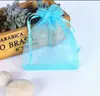 Bolsa de organza com cordão multicolorida, bolsa de malha transparente com cordão, para joias, doces de casamento, embalagem de presente, bolsa de armazenamento para sachês