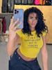 Camiseta de manga corta con estampado de letras para mujer, estilo urbano, nueva tendencia de primavera y verano de 2024