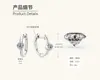 Comercio Exterior Al por Mayor Pendientes Personalizados para Hombre y Mujer Plata de Ley S925 Color D Pendientes de Moissanita Diseño Geométrico Estilo Elegante y Sencillo