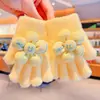 Guantes de Rebaja para Niñas, Nuevo Estilo Otoño e Invierno, Guantes Cálidos y a Prueba de Frío Kuromi de Cinco Dedos para Niños Pequeños y Niños