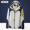 Ropa de carga impresión personalizada bordado logo grupo escuela clase ropa desmontable forro polar personalizado overol exterior abrigo venta al por mayor