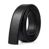 Cinturón de Cuero de Alta Gama para Hombre de Negocios, Cinturón con Hebilla Automática para Hombre, Cinturón Casual sin Hebilla, Versátil de Moda con Patrón de Lichi