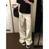 Ropa de trabajo simple y cotidiana: jeans casuales para hombre, versátiles, modernos y elegantes, de corte recto holgado