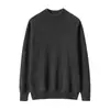 Nova coleção outono e inverno: suéter masculino de cashmere, cor sólida, gola alta discreta, suéter de lã, adequado para uso profissional, tamanhos grandes, pode ser usado como camada base