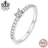 Anillo de amor Evelor original de plata esterlina s925 con circonitas en forma de corazón, pulsera exquisita y versátil.