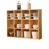 Estante de Almacenamiento de Doce Compartimentos de Madera Maciza para Escritorio Soporte para Tazas de Juego de Té Decoración de Pared Estante de Almacenamiento para Cajas Sorpresa Montado en la Pared