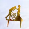 Serie del Día de San Valentín Blanco Tarjeta Acrílica para Pastel Suministro Directo de Fábrica Amor Compañero Decoración de Pastel de Boda